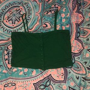 Forever 21 green crop shirt